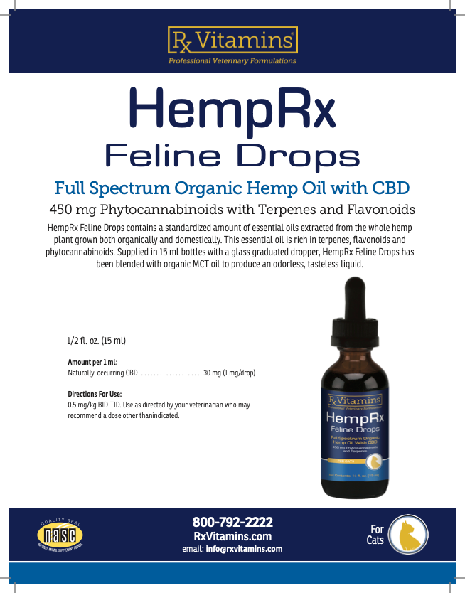 Rx Vitamins: HempRx Feline Drops