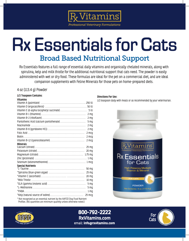 Rx Vitamins: Rx Essentials for Cats