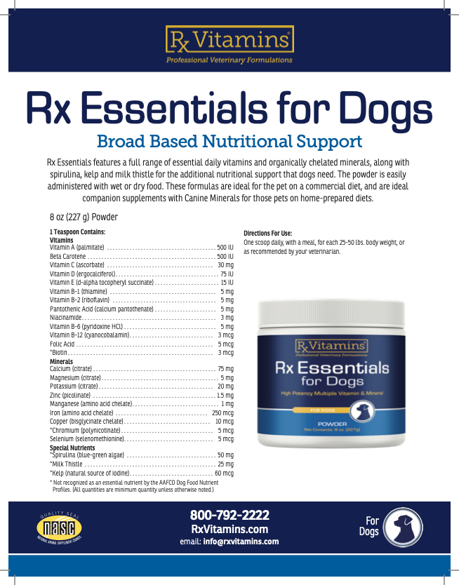 Rx Vitamins: Rx Essentials for Dogs